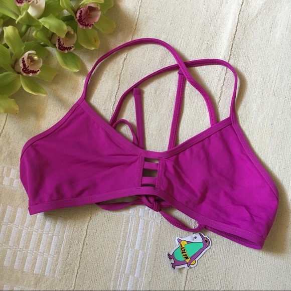 Jolyn Clothing Other - NWT Jolyn French Mulberry tie back bikini top XL